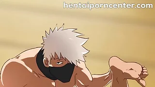 Straight ninja men dared to have a go anal sex with each other&excl; - Kakashi X Asuma